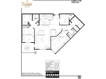 picture of a socttsdale condo floor plan at the Toscana of Desert Ridge